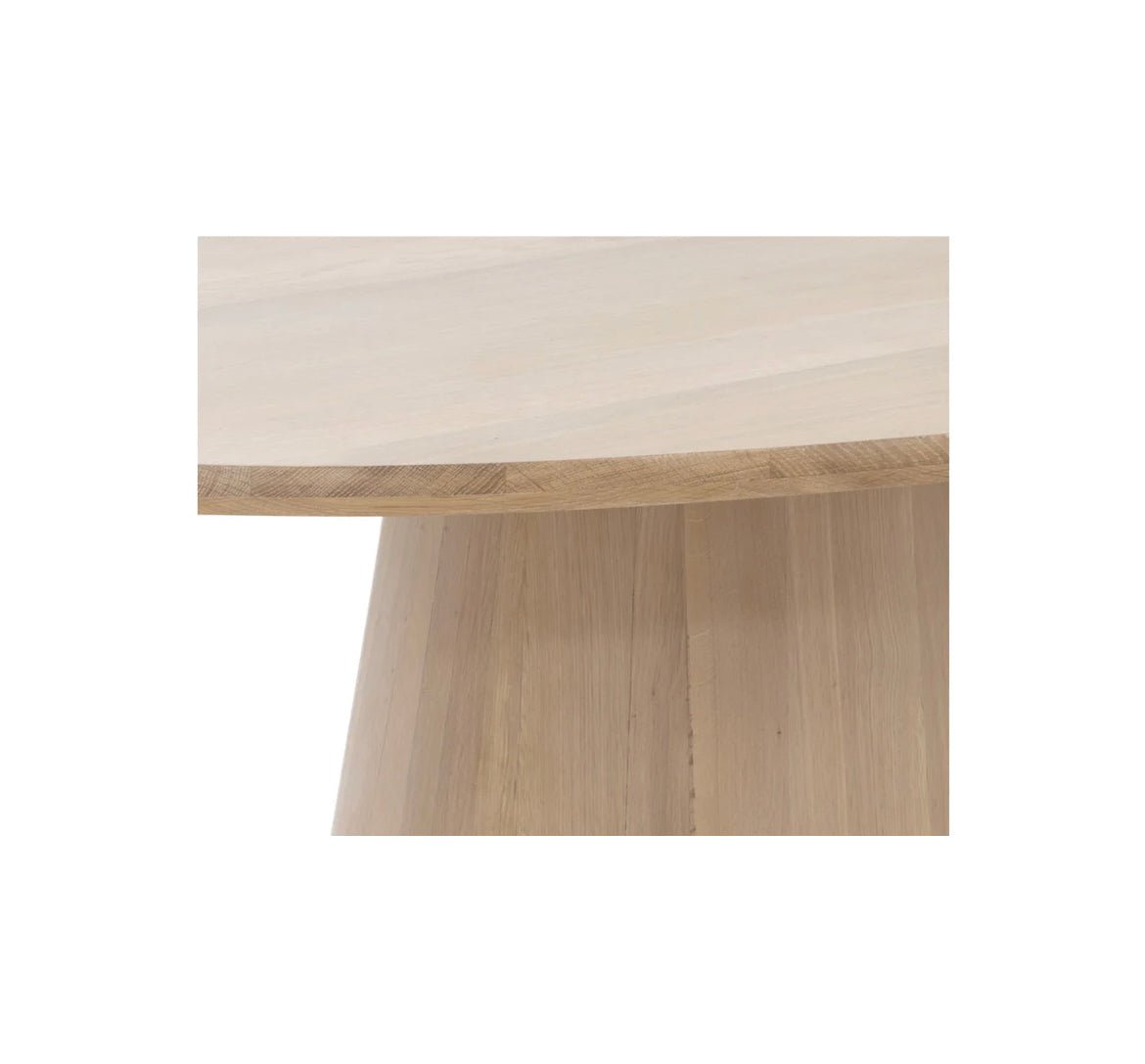 ‘Althea’ Oval Dining Table, 84" (Light Oak) - EcoLuxe Furnishings