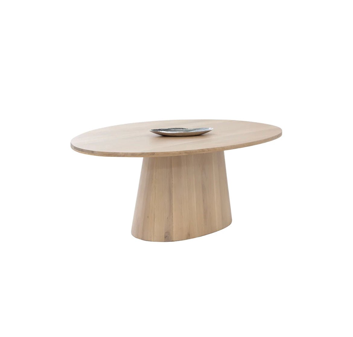 ‘Althea’ Oval Dining Table, 84" (Light Oak) - EcoLuxe Furnishings