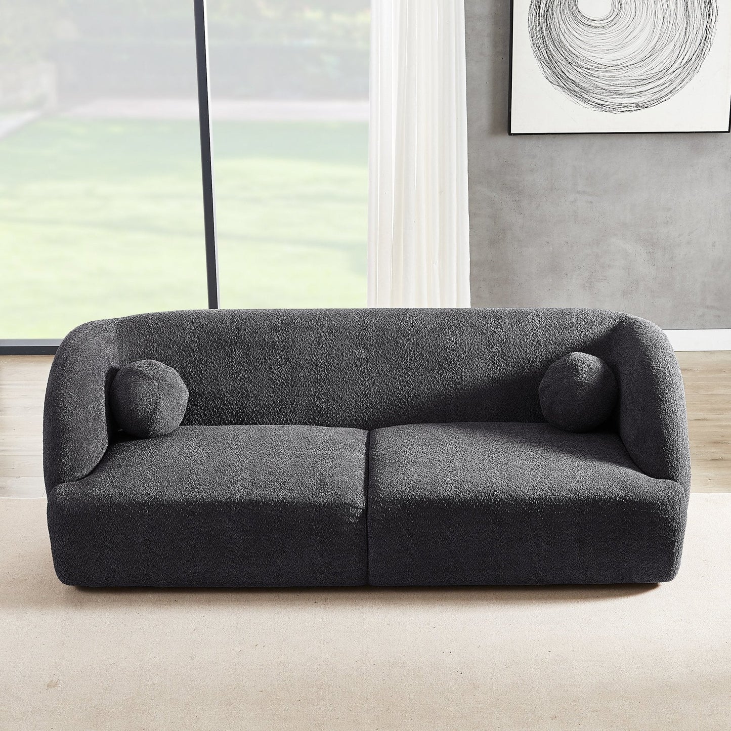 ‘Anna’ Sofa (Grey Boucle) - EcoLuxe Furnishings