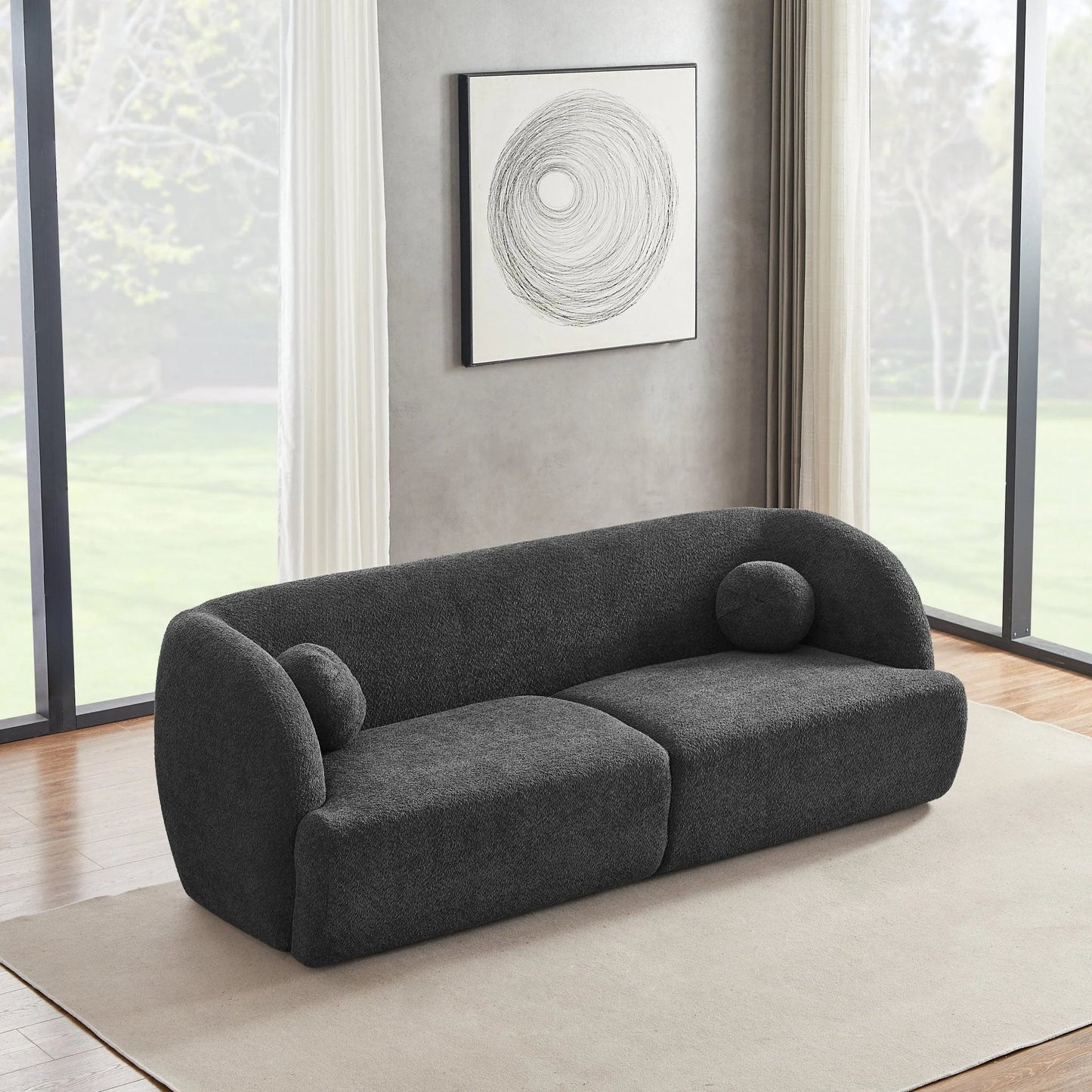 ‘Anna’ Sofa (Grey Boucle) - EcoLuxe Furnishings