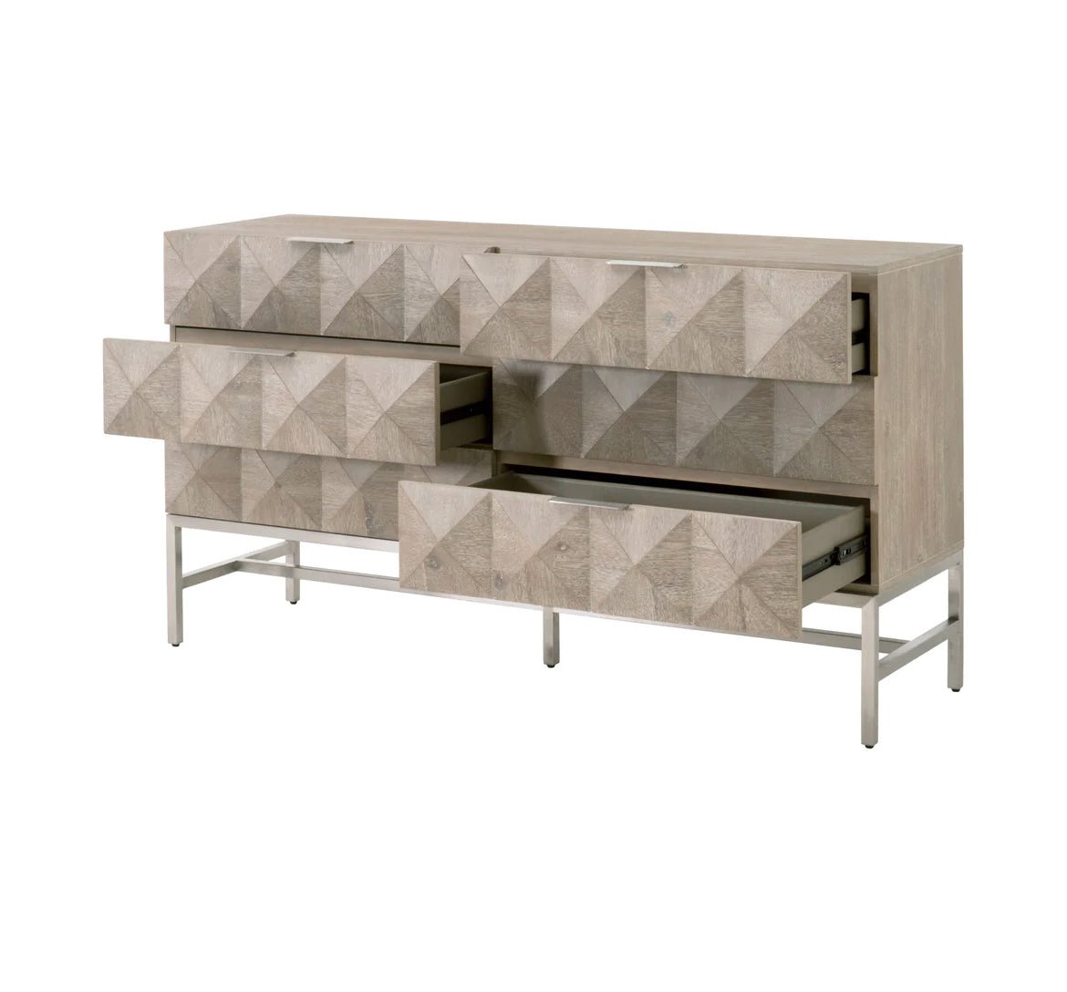 ‘Atlas’ 6-Drawer Double Dresser - EcoLuxe Furnishings