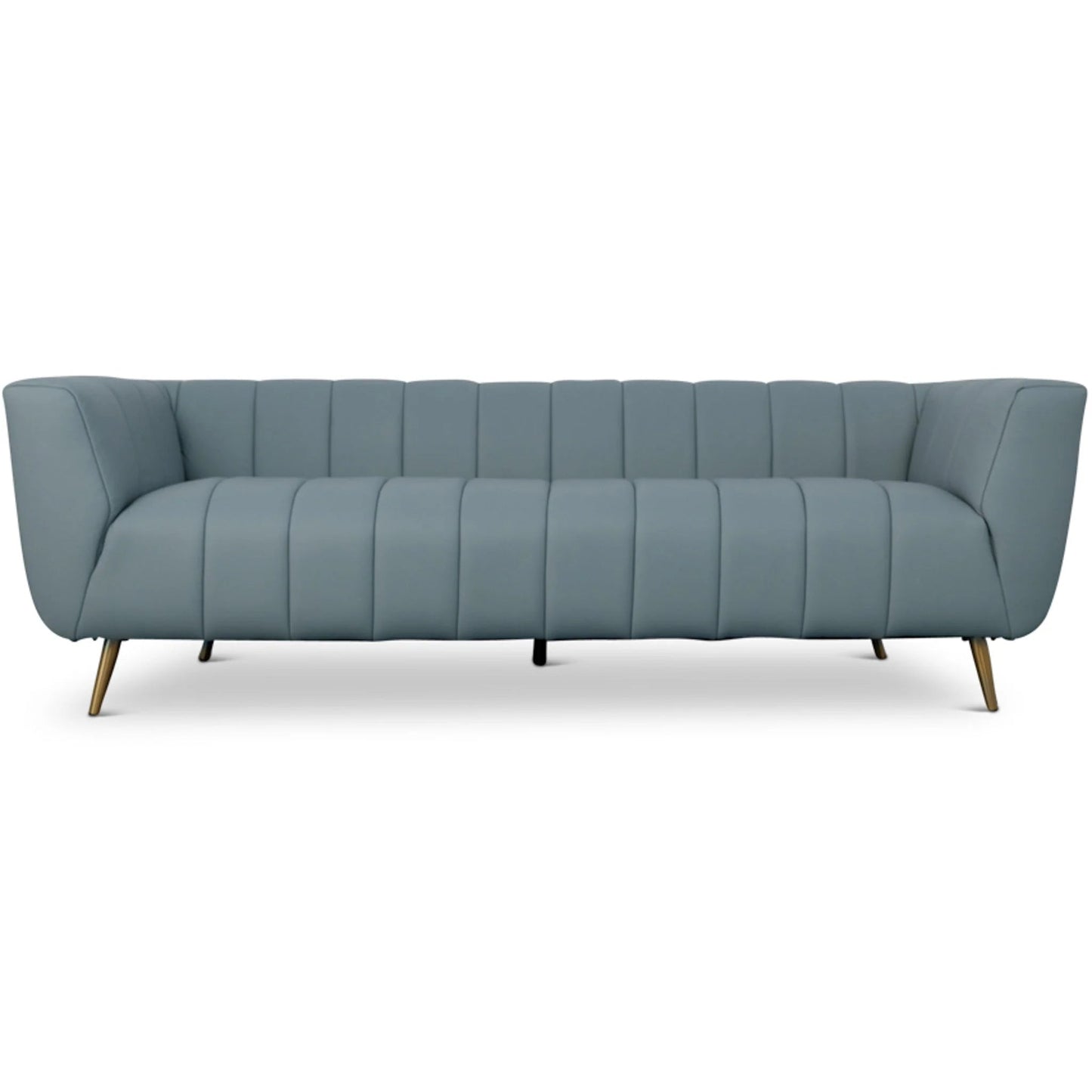 ‘Ava’ Sofa (Blue Leather) - EcoLuxe Furnishings