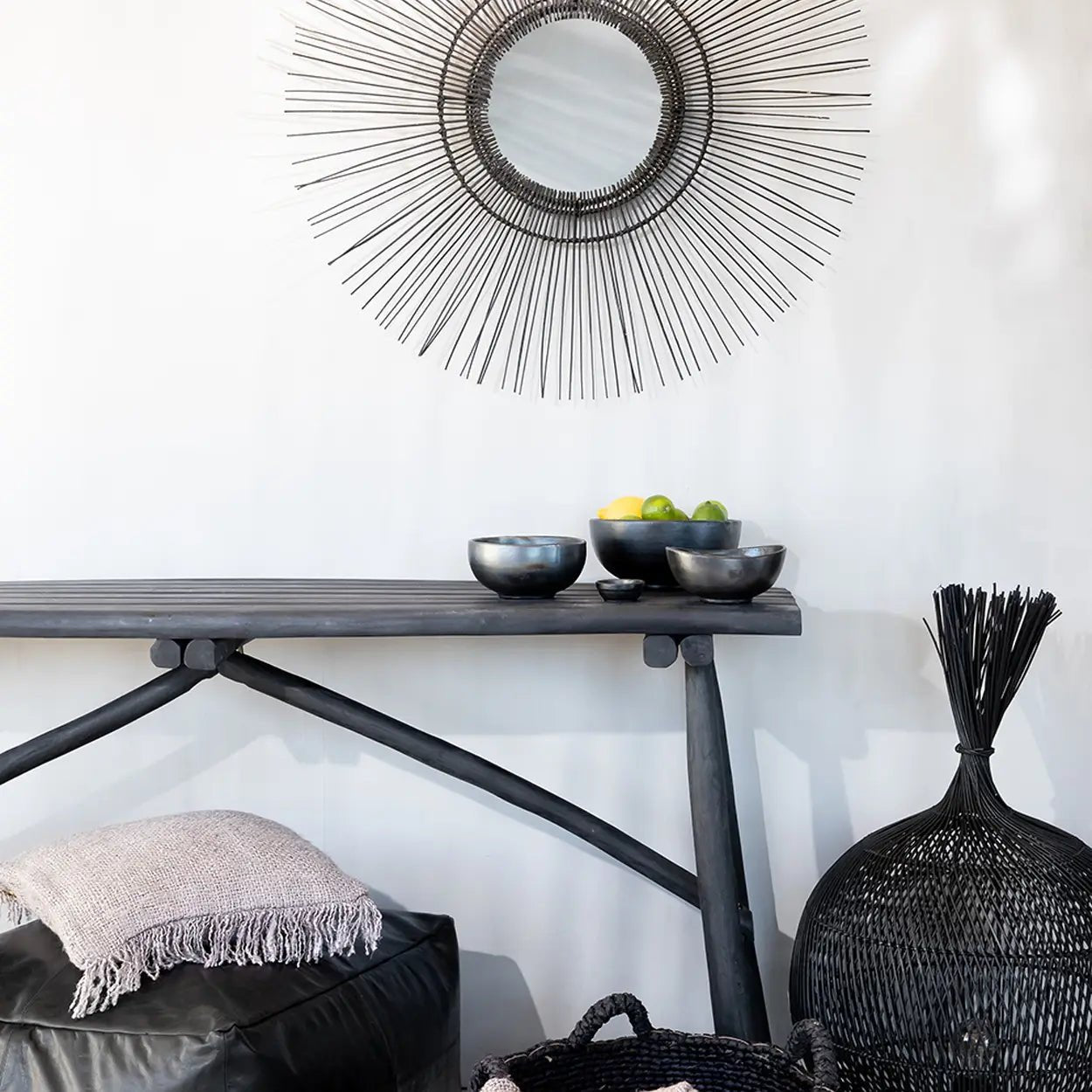 ‘Burned’ Bowl, Large (Black) - EcoLuxe Furnishings