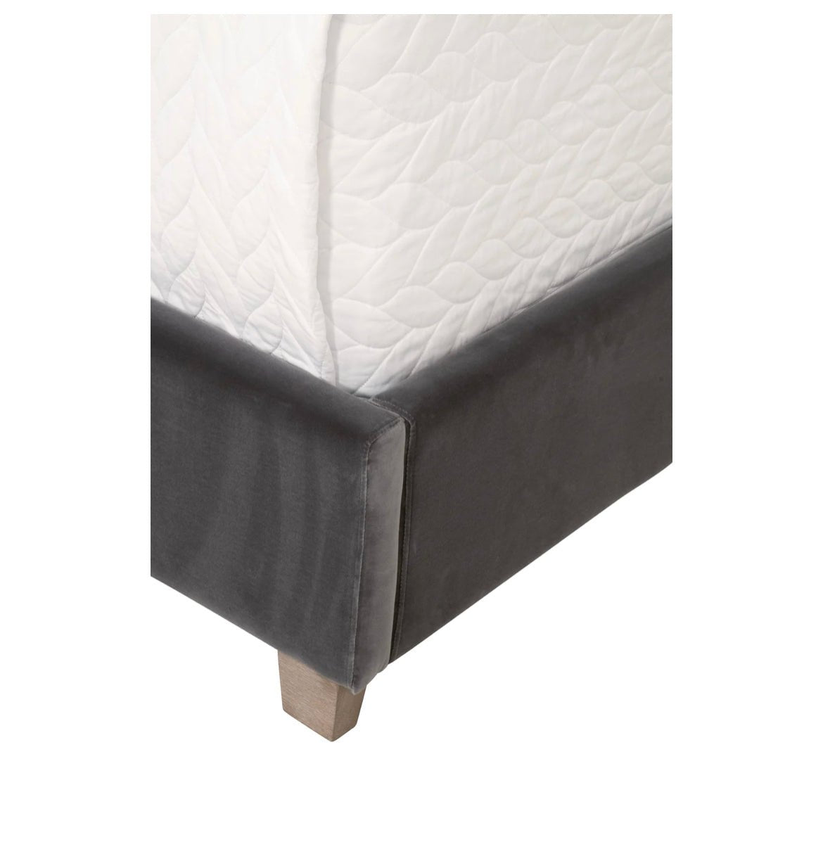 ‘Chandler’ Bed, Dark Dove Velvet (Standard King) - EcoLuxe Furnishings