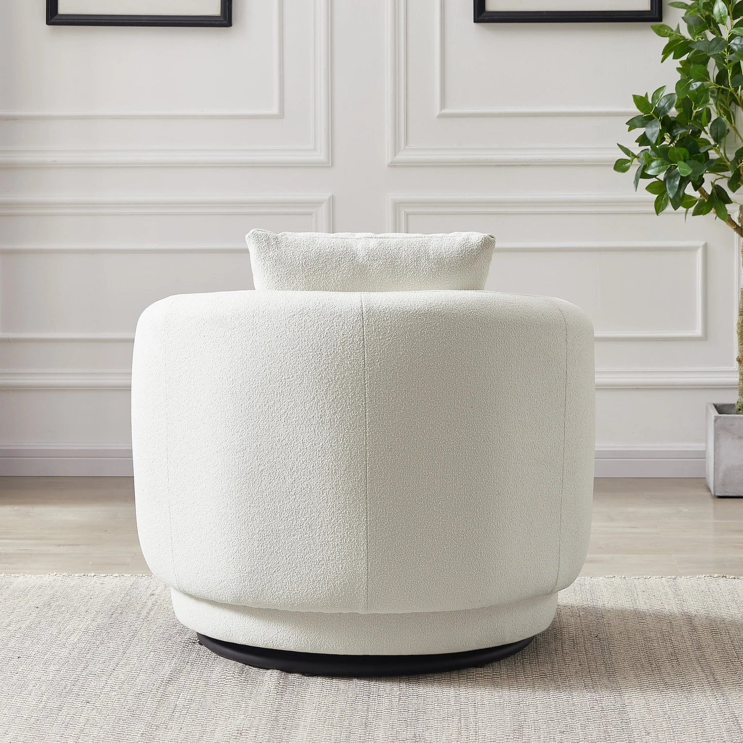 ‘Dylan’ Lounge Chair (Beige Boucle) - EcoLuxe Furnishings