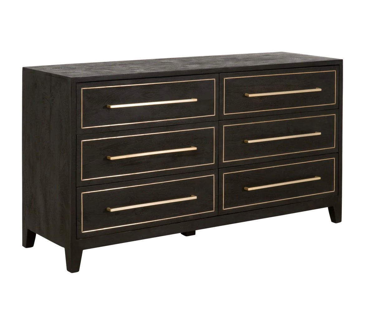 ‘Ebony’ 6-Drawer Double Dresser - EcoLuxe Furnishings
