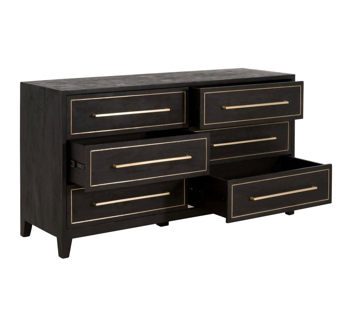 ‘Ebony’ 6-Drawer Double Dresser - EcoLuxe Furnishings