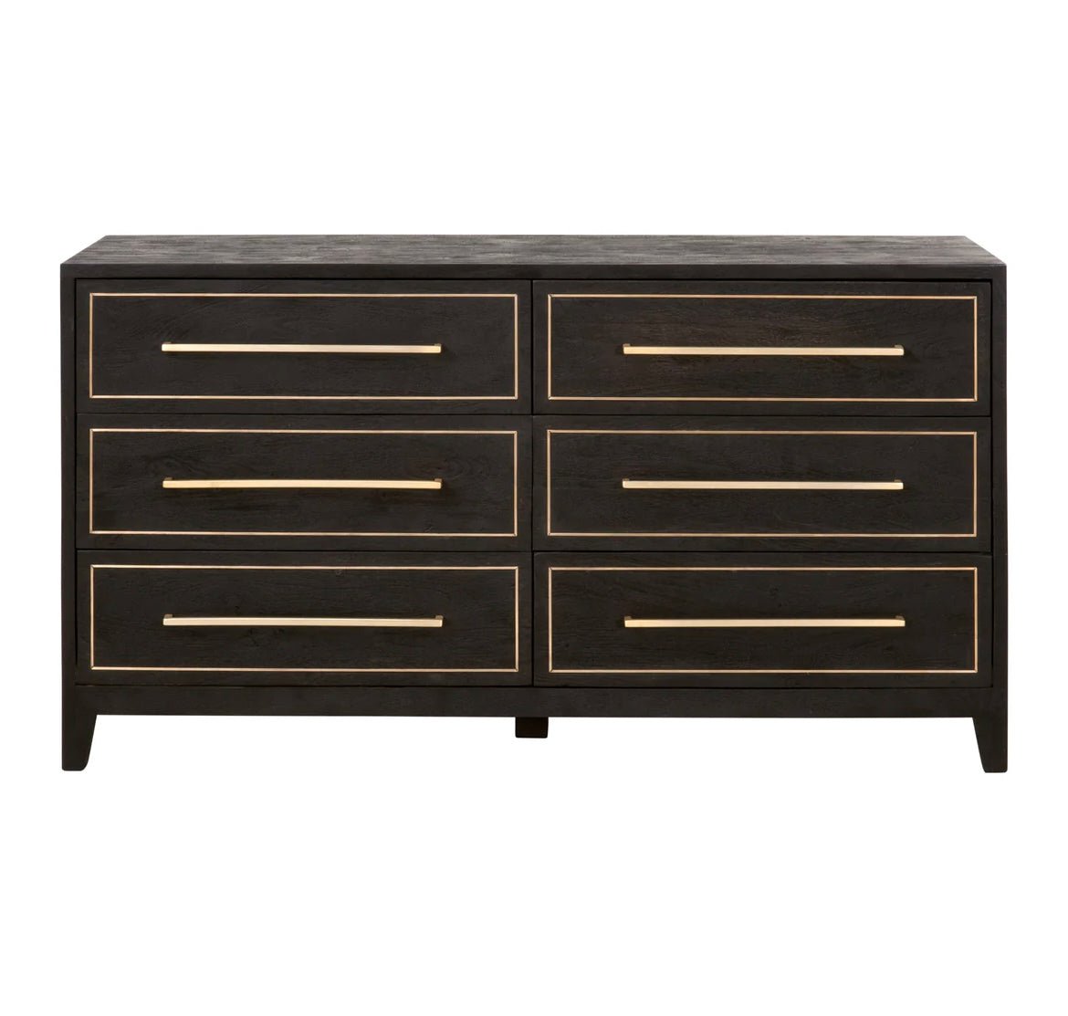 ‘Ebony’ 6-Drawer Double Dresser - EcoLuxe Furnishings