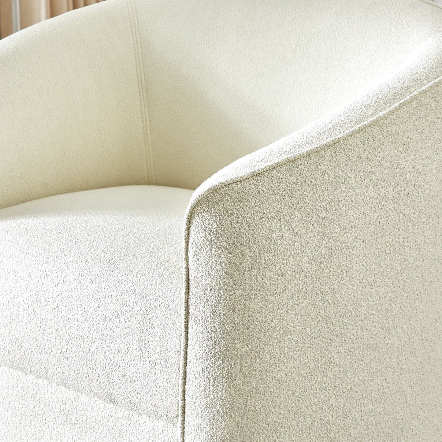 ‘Elise’ Swivel Chair (Cream Boucle) - EcoLuxe Furnishings
