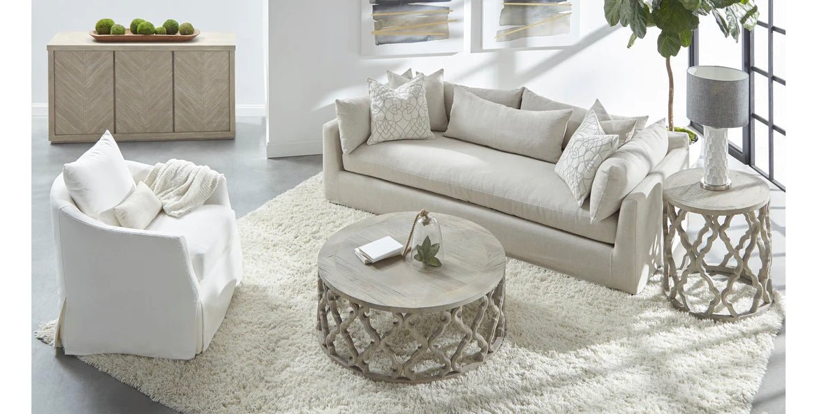 ‘Haven’ 96" Lounge Slipcover Sofa - EcoLuxe Furnishings