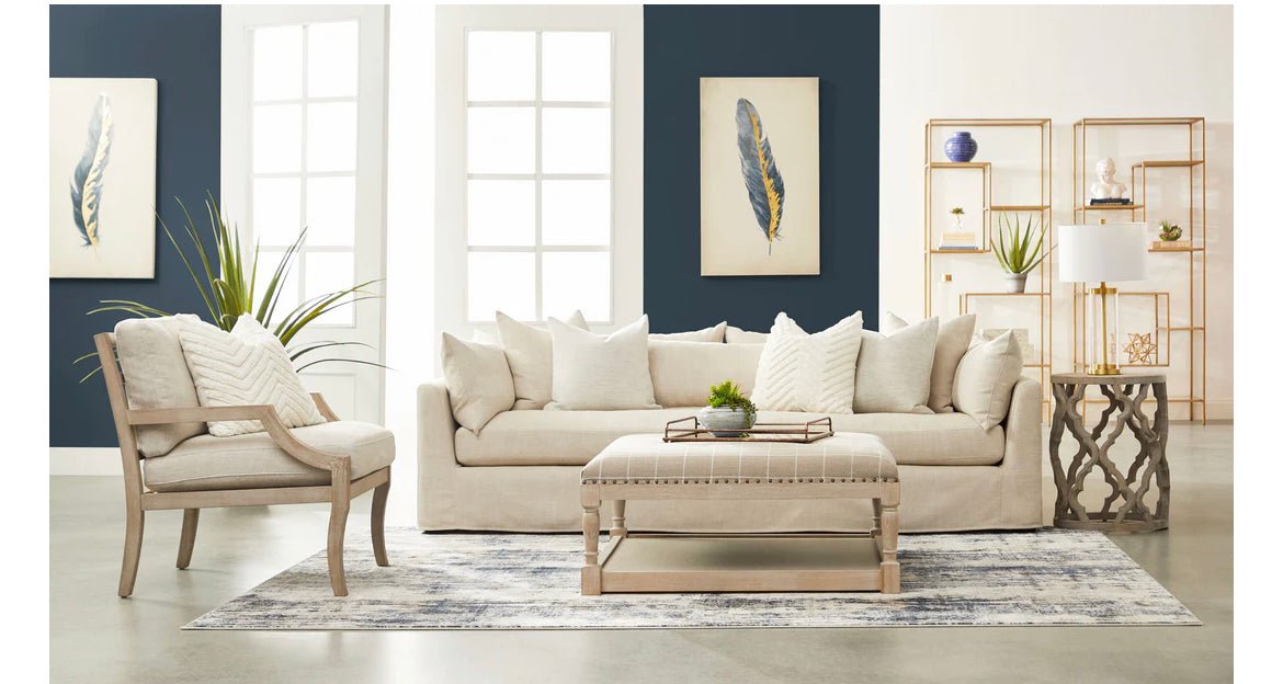 ‘Haven’ 96" Lounge Slipcover Sofa - EcoLuxe Furnishings