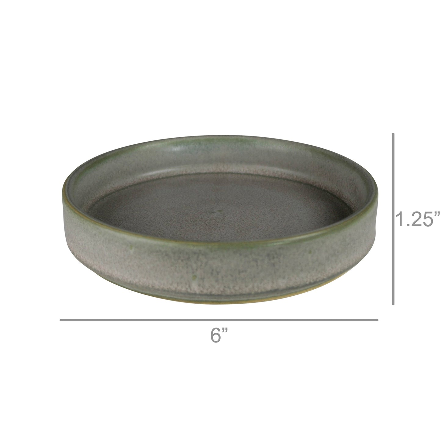 ‘Issa’ Ceramic Plate, Set of 6 (Sage Green) - EcoLuxe Furnishings