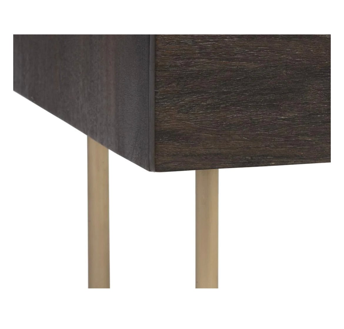 ‘Keely’ Nightstand (White Marble / Dark Walnut) - EcoLuxe Furnishings