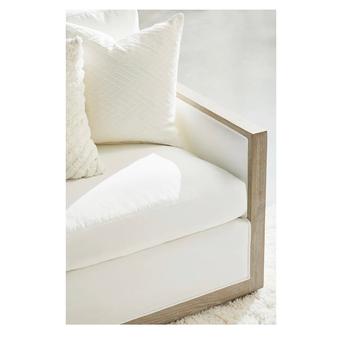 ‘Manhattan’ 85" Wood Trim Sofa - EcoLuxe Furnishings
