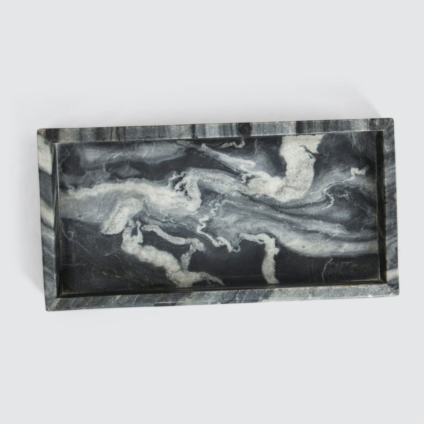 Marble Rectangle Tray (Gray) - EcoLuxe Furnishings