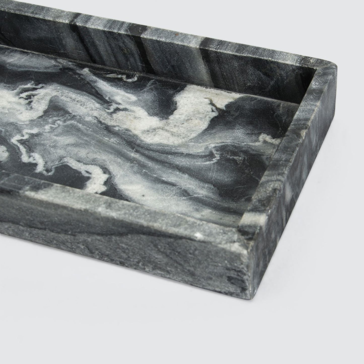 Marble Rectangle Tray (Gray) - EcoLuxe Furnishings