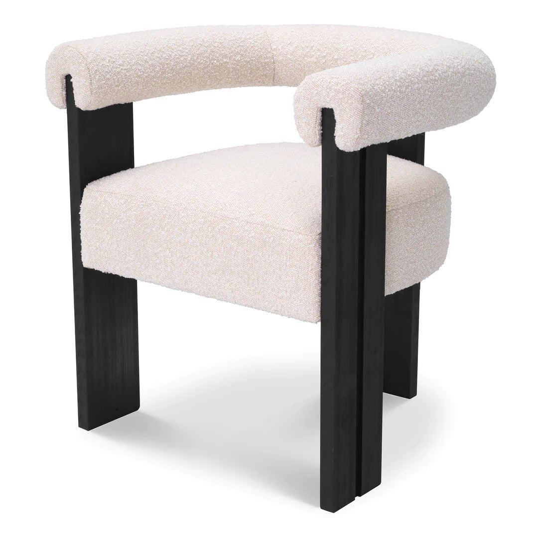 ‘Percy’ Dining Chair (Boucle Cream) - EcoLuxe Furnishings