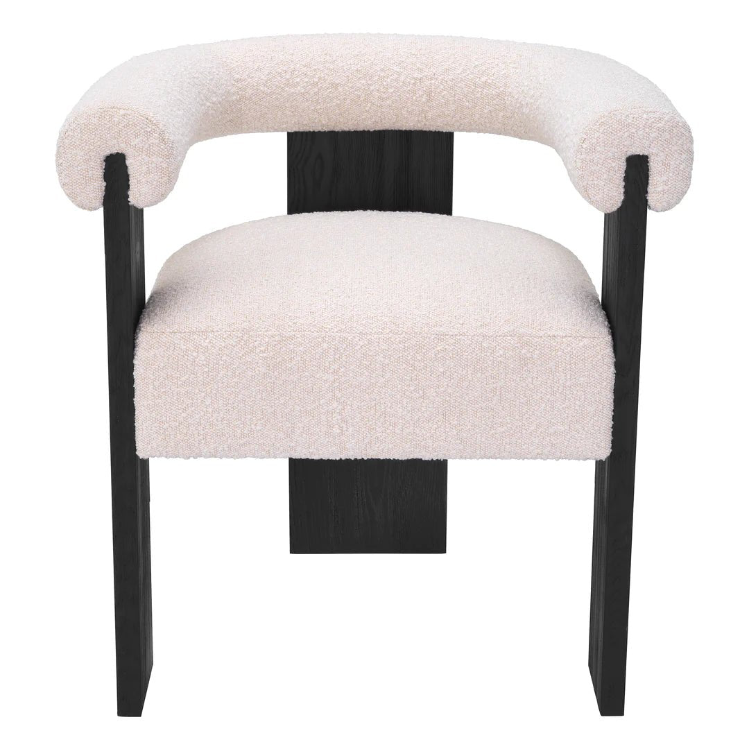 ‘Percy’ Dining Chair (Boucle Cream) - EcoLuxe Furnishings