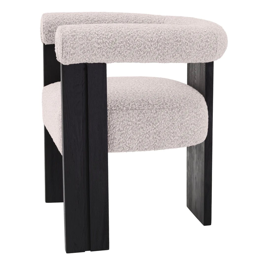 ‘Percy’ Dining Chair (Boucle Grey) - EcoLuxe Furnishings