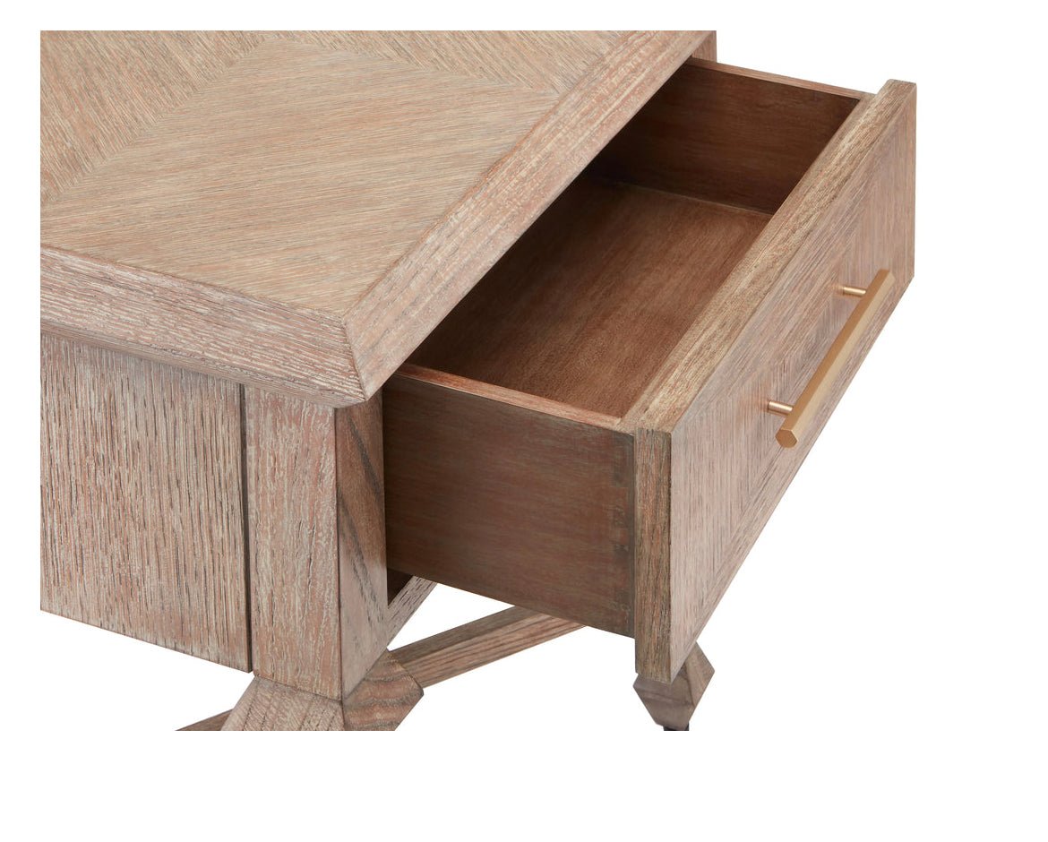 ‘Saranya’ Nightstand (Light Pepper) - EcoLuxe Furnishings