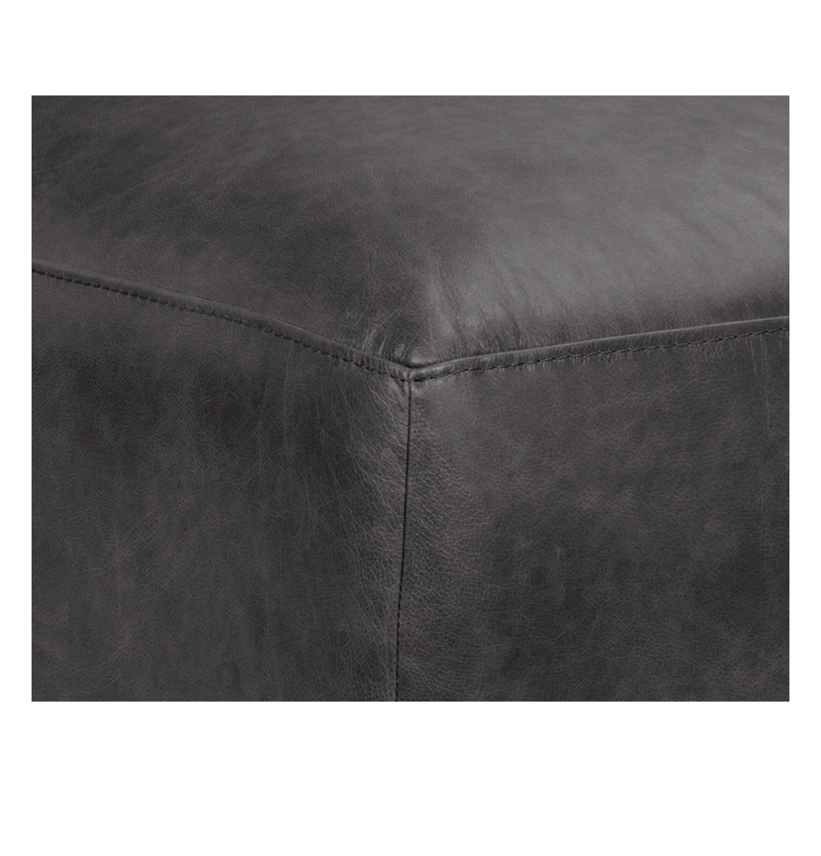 ‘Watson’ Modular Armless Chair (Marseille Black Leather) - EcoLuxe Furnishings