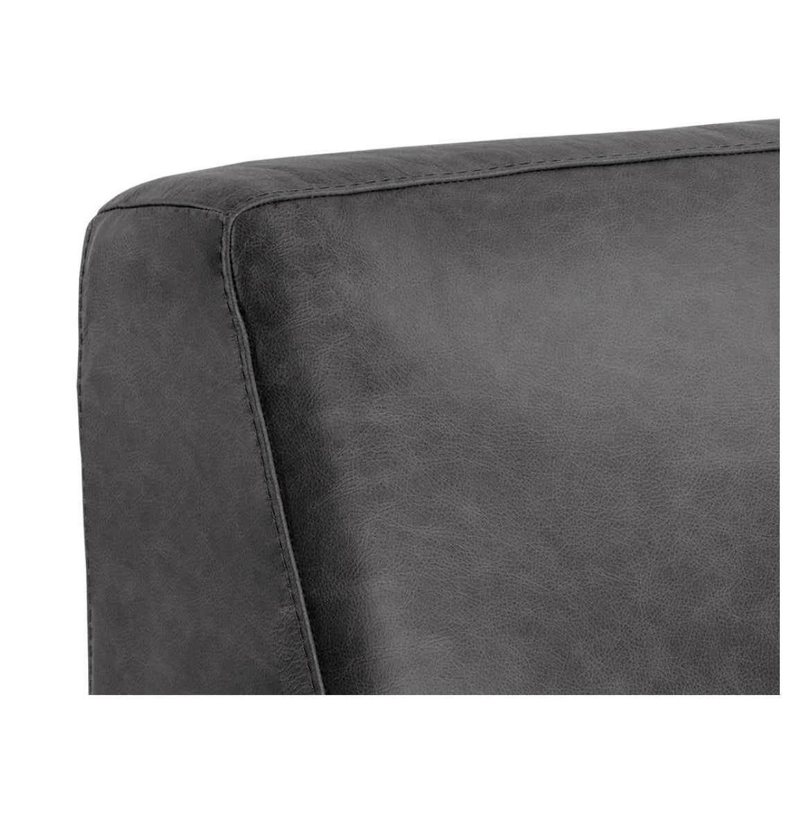 ‘Watson’ Modular Armless Chair (Marseille Black Leather) - EcoLuxe Furnishings