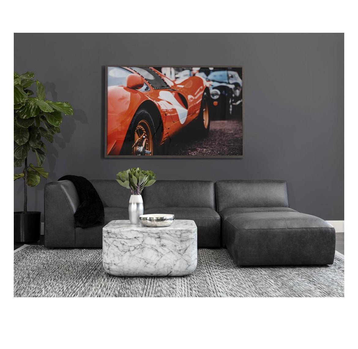 ‘Watson’ Modular Armless Chair (Marseille Black Leather) - EcoLuxe Furnishings