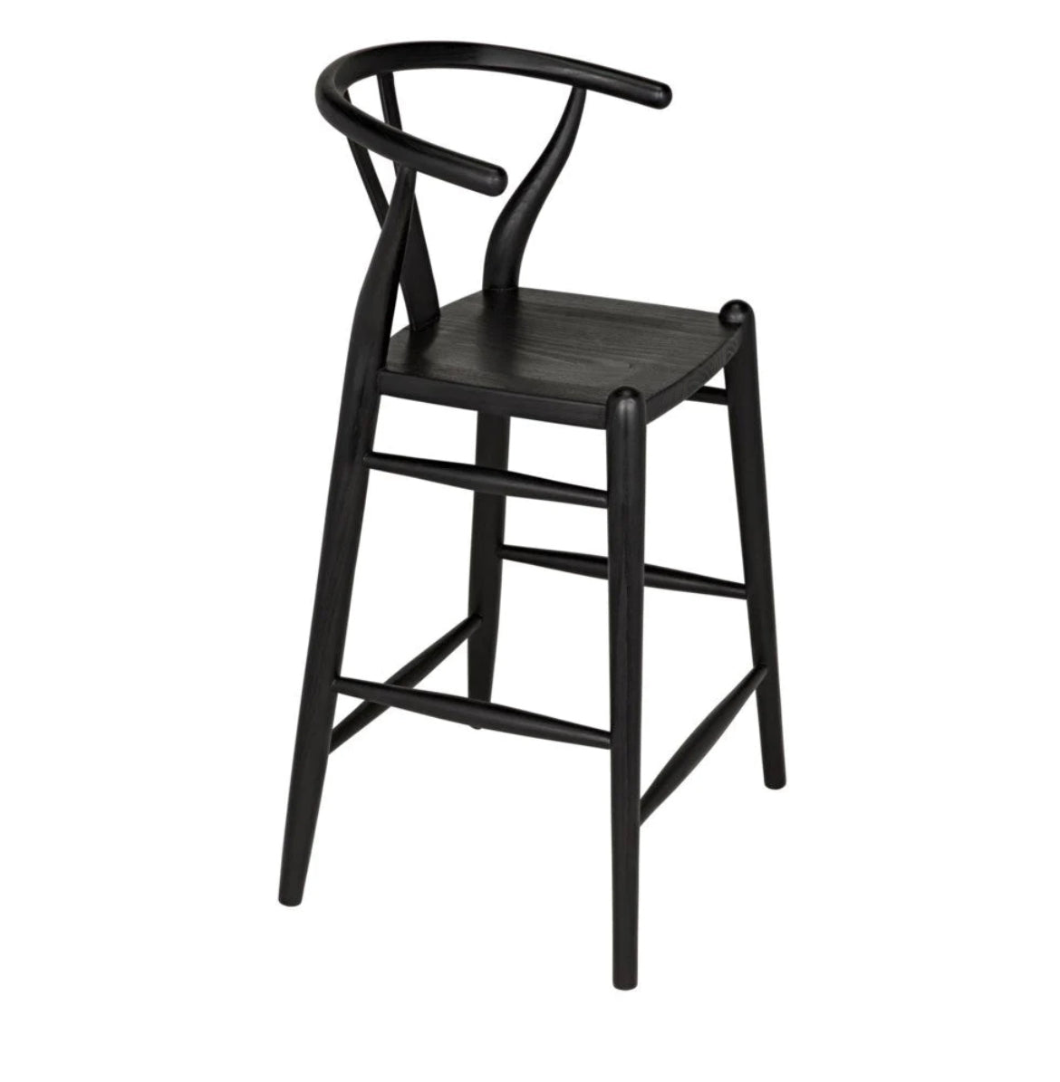 ‘Zola’ Counter Stool (Charcoal Black) - EcoLuxe Furnishings