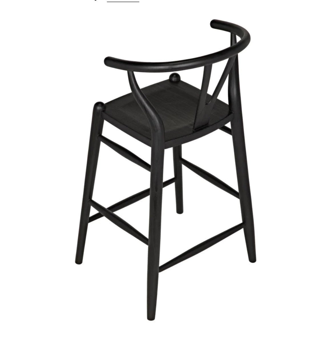 ‘Zola’ Counter Stool (Charcoal Black) - EcoLuxe Furnishings