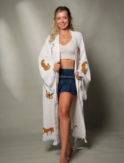 ‘Tiger’ Kimono Robe - EcoLuxe Furnishings 