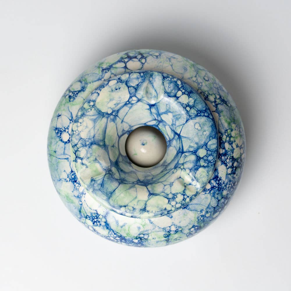 Alfar Tierra Cocida - Boho Large Ceramic Ashtray - Unique Style/REEF Blue - EcoLuxe Furnishings