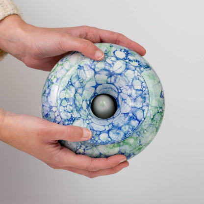 Alfar Tierra Cocida - Boho Large Ceramic Ashtray - Unique Style/REEF Blue - EcoLuxe Furnishings