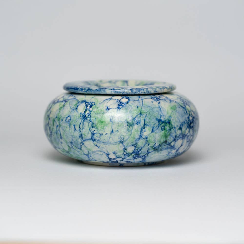 Alfar Tierra Cocida - Boho Large Ceramic Ashtray - Unique Style/REEF Blue - EcoLuxe Furnishings