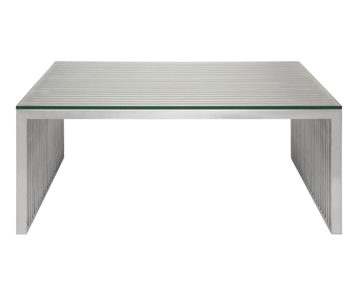 ‘Amici’ Coffee Table, 47.3in (Silver) - EcoLuxe Furnishings