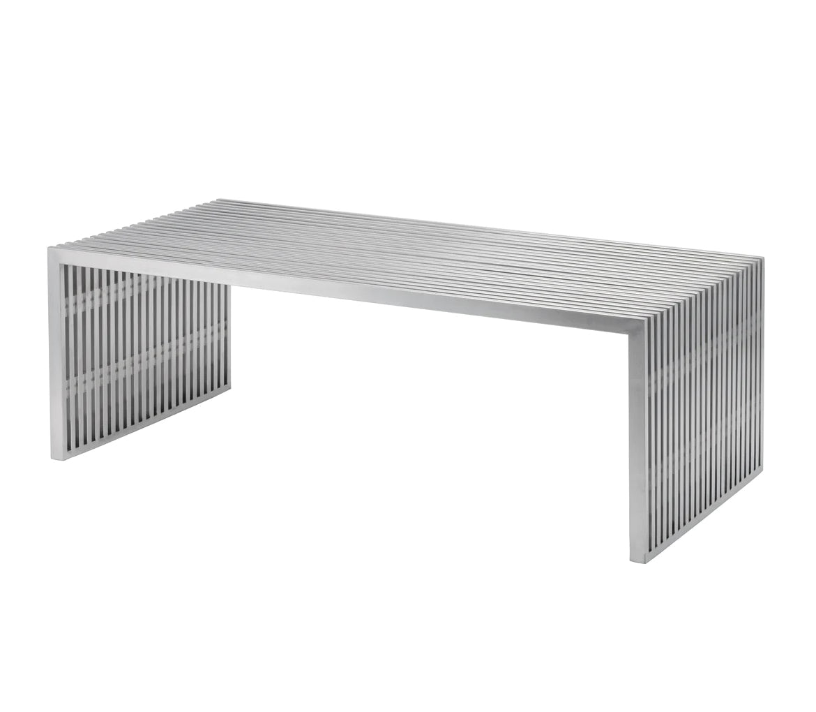 ‘Amici’ Coffee Table, 47.3in (Silver) - EcoLuxe Furnishings