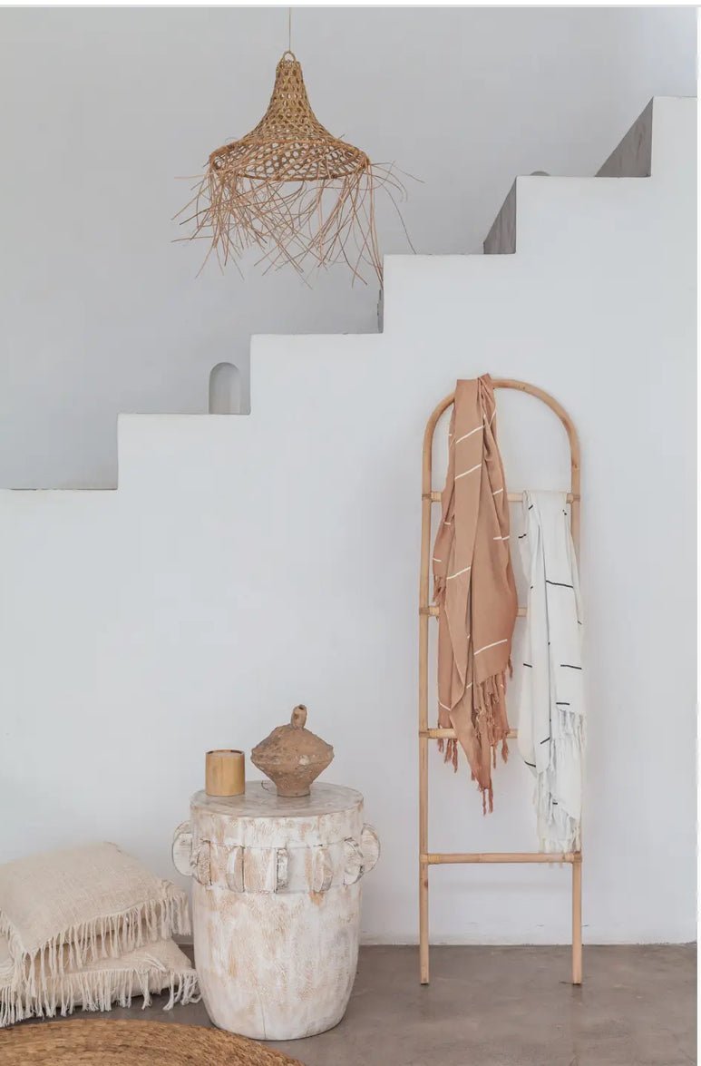 ‘Arch’ Rattan Blanket Ladder - EcoLuxe Furnishings