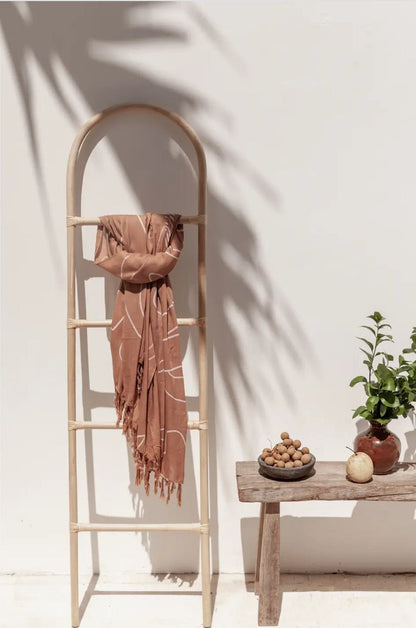 ‘Arch’ Rattan Blanket Ladder - EcoLuxe Furnishings