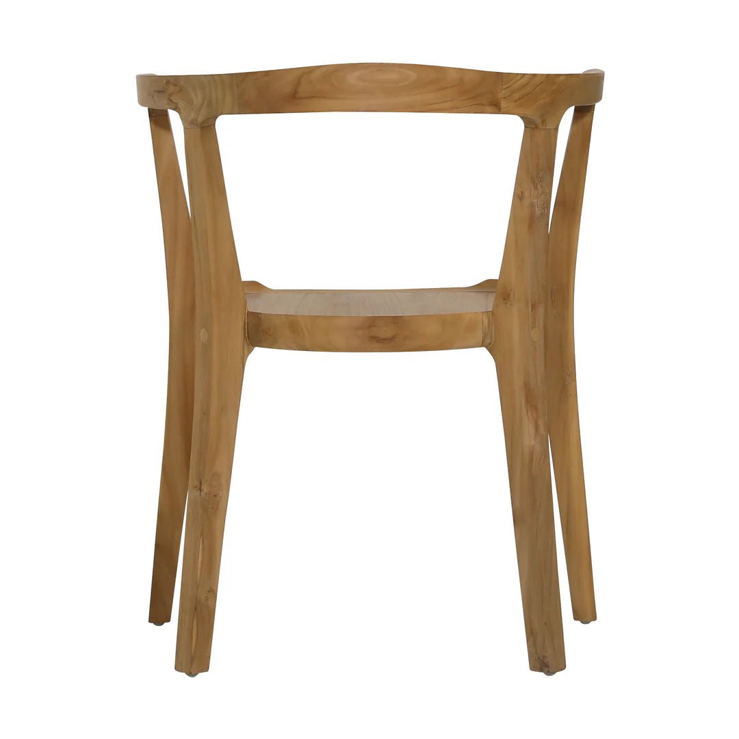 ‘Aslie’ Dining Chair, Teak Wood (Natural) - EcoLuxe Furnishings