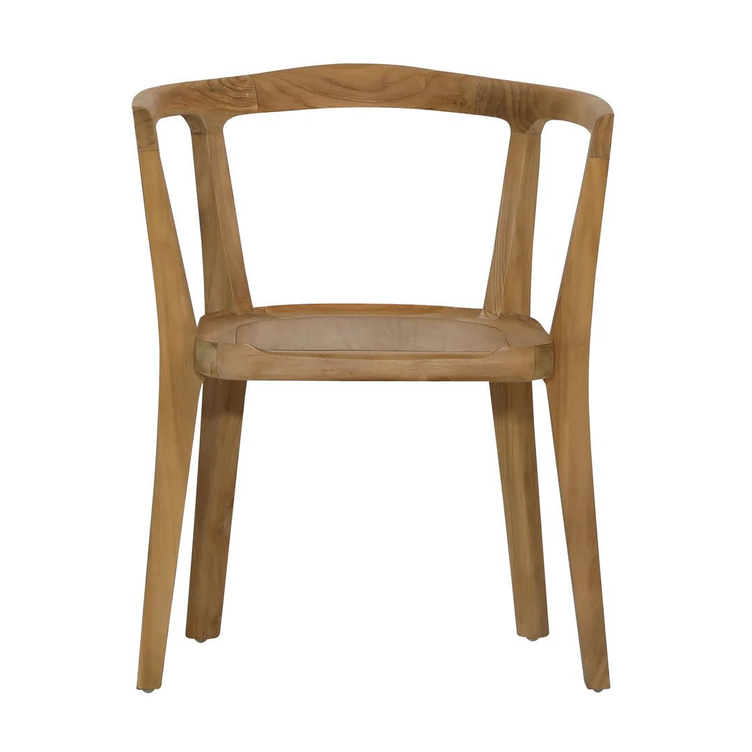 ‘Aslie’ Dining Chair, Teak Wood (Natural) - EcoLuxe Furnishings