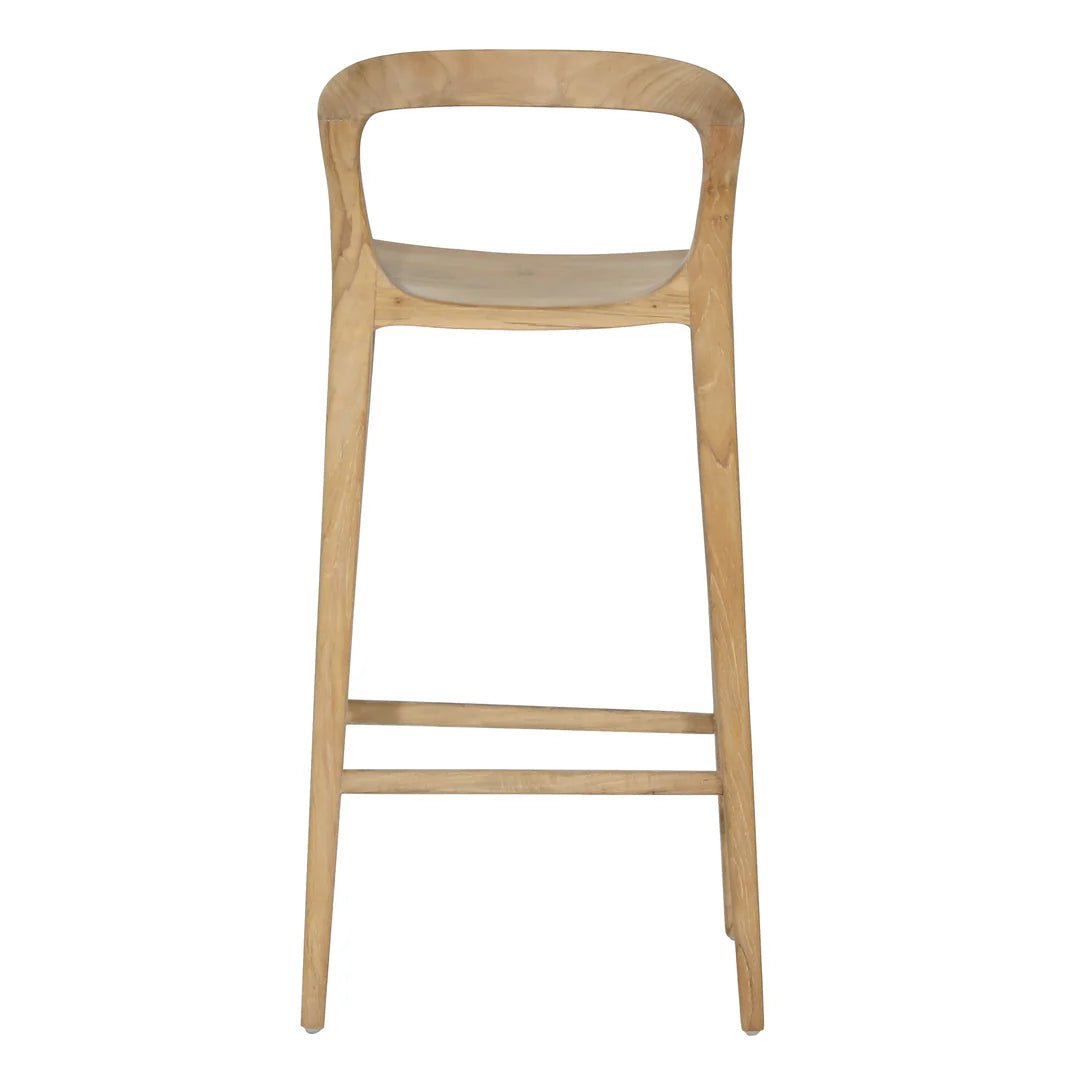 ‘Britta’ Barstool Teak Wood (Natural) - EcoLuxe Furnishings