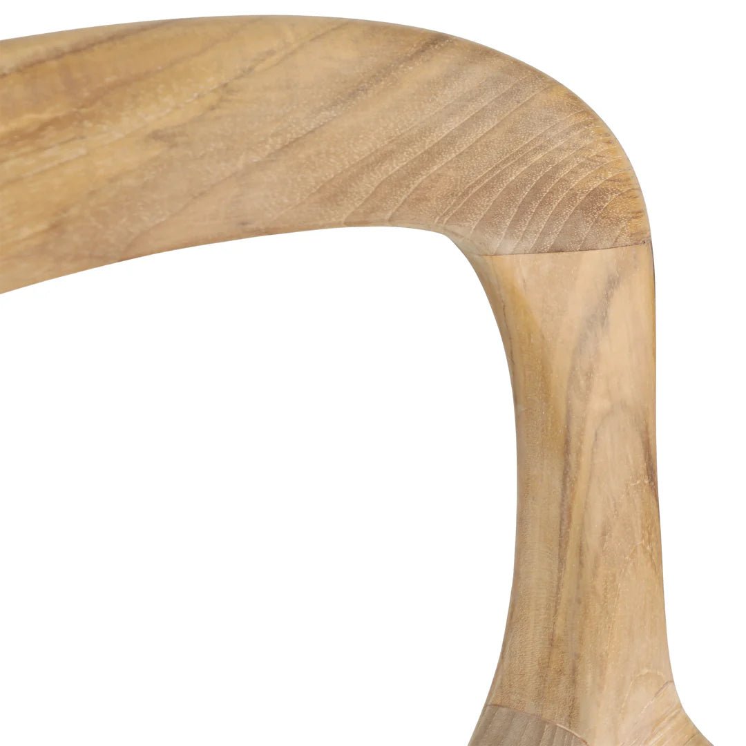 ‘Britta’ Barstool Teak Wood (Natural) - EcoLuxe Furnishings