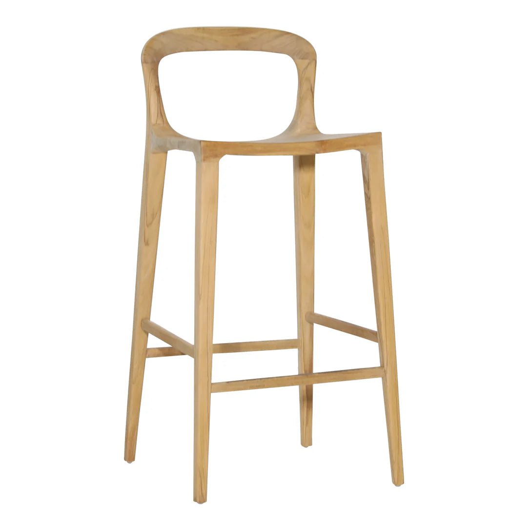 ‘Britta’ Barstool Teak Wood (Natural) - EcoLuxe Furnishings