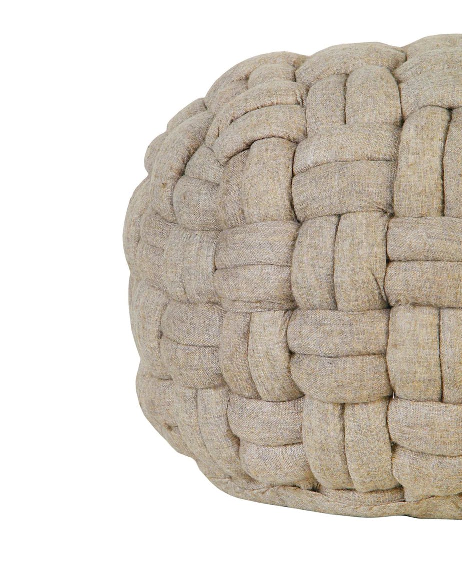 ‘Bronya’ Pouf (Brown) - EcoLuxe Furnishings