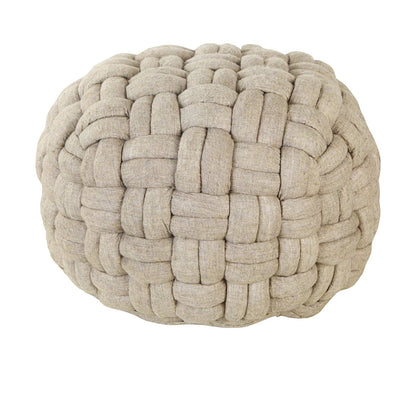 ‘Bronya’ Pouf (Brown) - EcoLuxe Furnishings