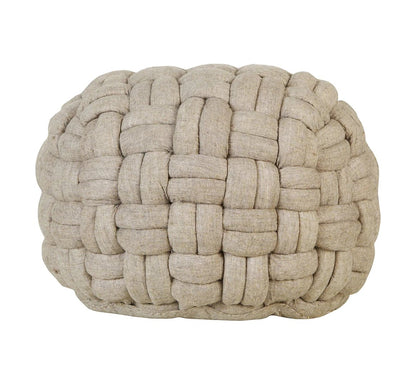 ‘Bronya’ Pouf (Brown) - EcoLuxe Furnishings