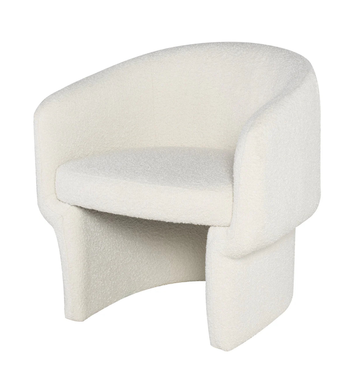 ‘Clementine’ Lounge Chair (Buttermilk Boucle) - EcoLuxe Furnishings