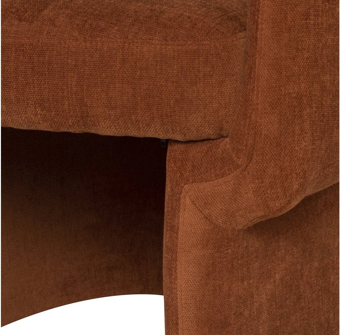 ‘Clementine’ Lounge Chair (Terracotta) - EcoLuxe Furnishings