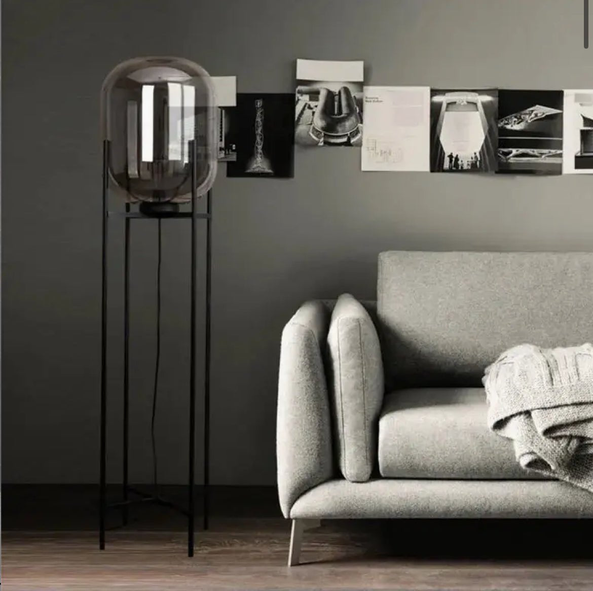 ‘Cognac’ Glass Floor Lamp - EcoLuxe Furnishings