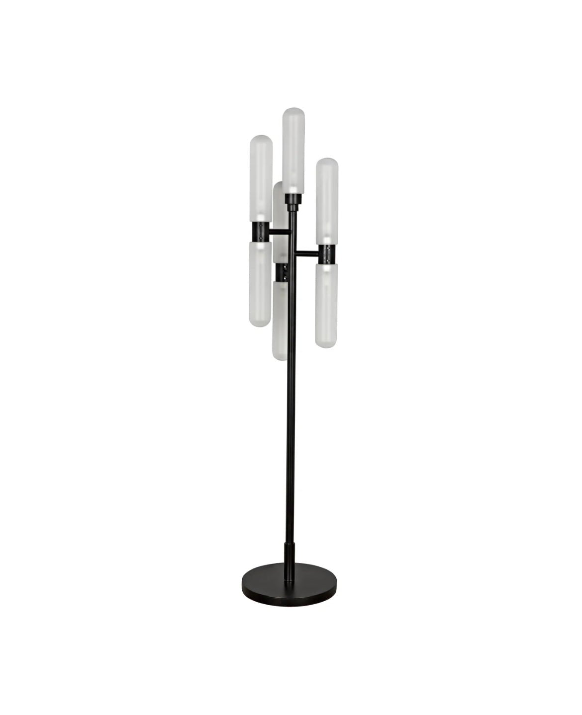 ‘Dominique’ Floor Lamp, Metal (Black) - EcoLuxe Furnishings