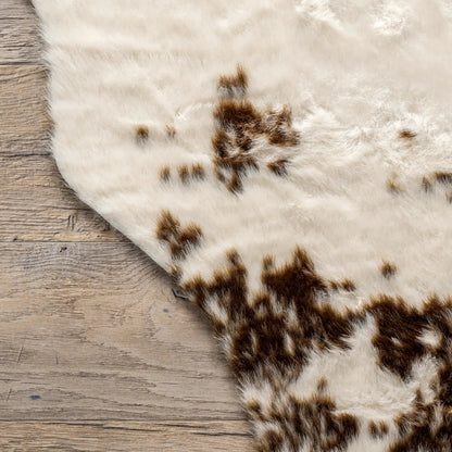 Faux Cowhide Washable Area Rug - EcoLuxe Furnishings